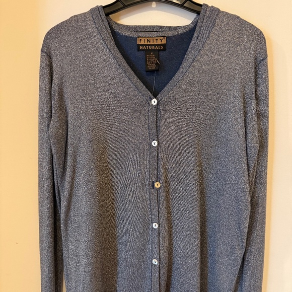 NWT MEDIUM FINITY METALLIC TWIN SET - Picture 1 of 4